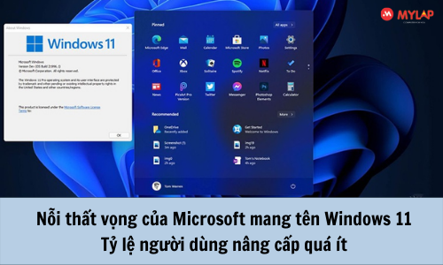 Nỗi thất vọng của Microsoft mang tên Windows 11 – Tỷ lệ người dùng nâng cấp quá ít